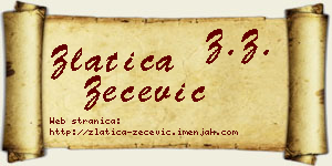 Zlatica Zečević vizit kartica